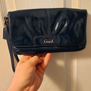 Blue leather Coach wallet